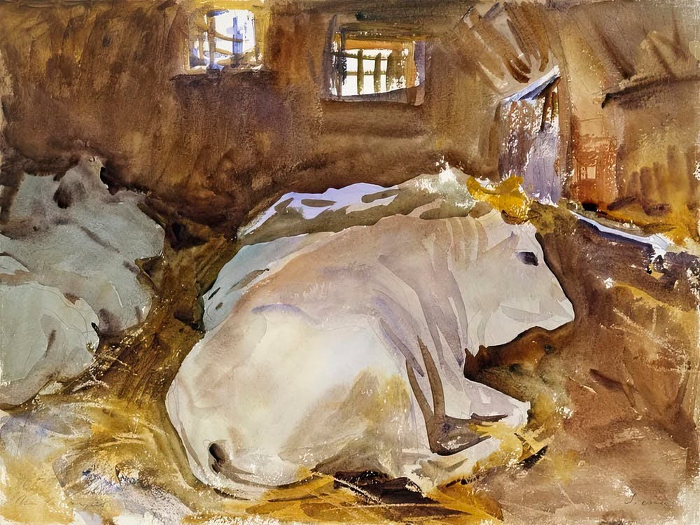 Oxen (ca. 1910), John Singer Sargent