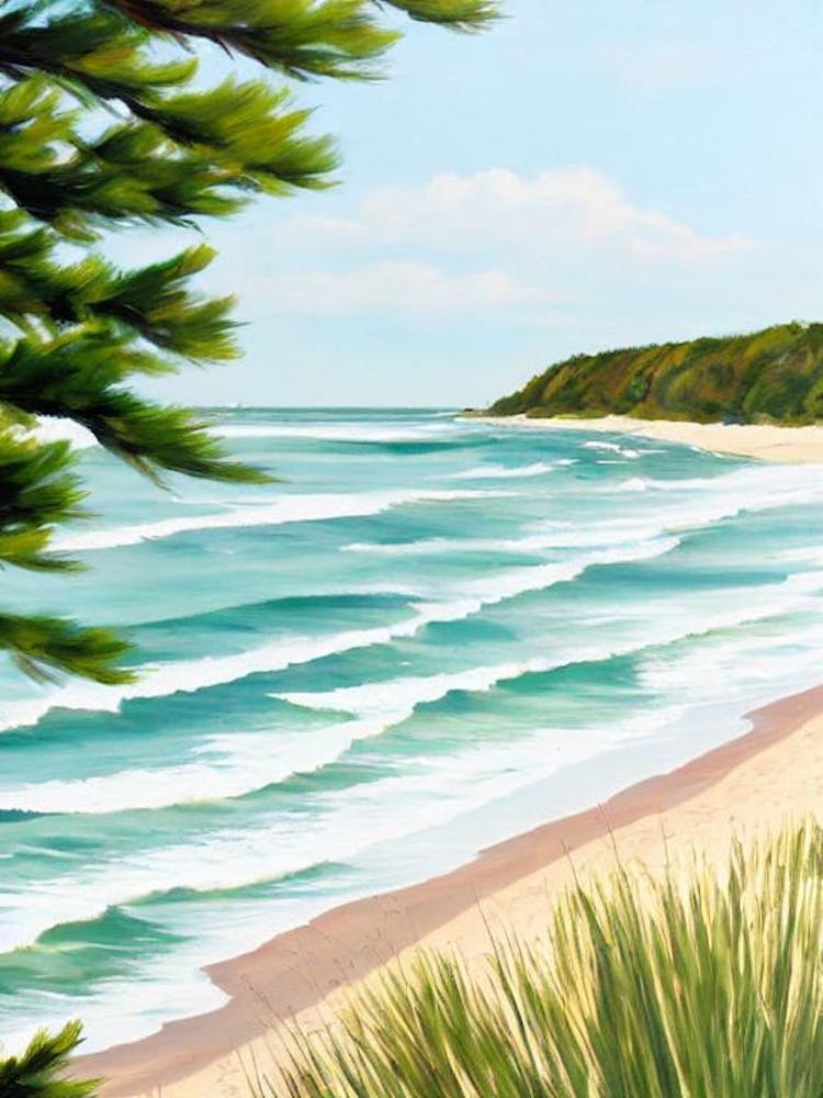 Bethany Beach, Delaware Contemporary Illustration 1 