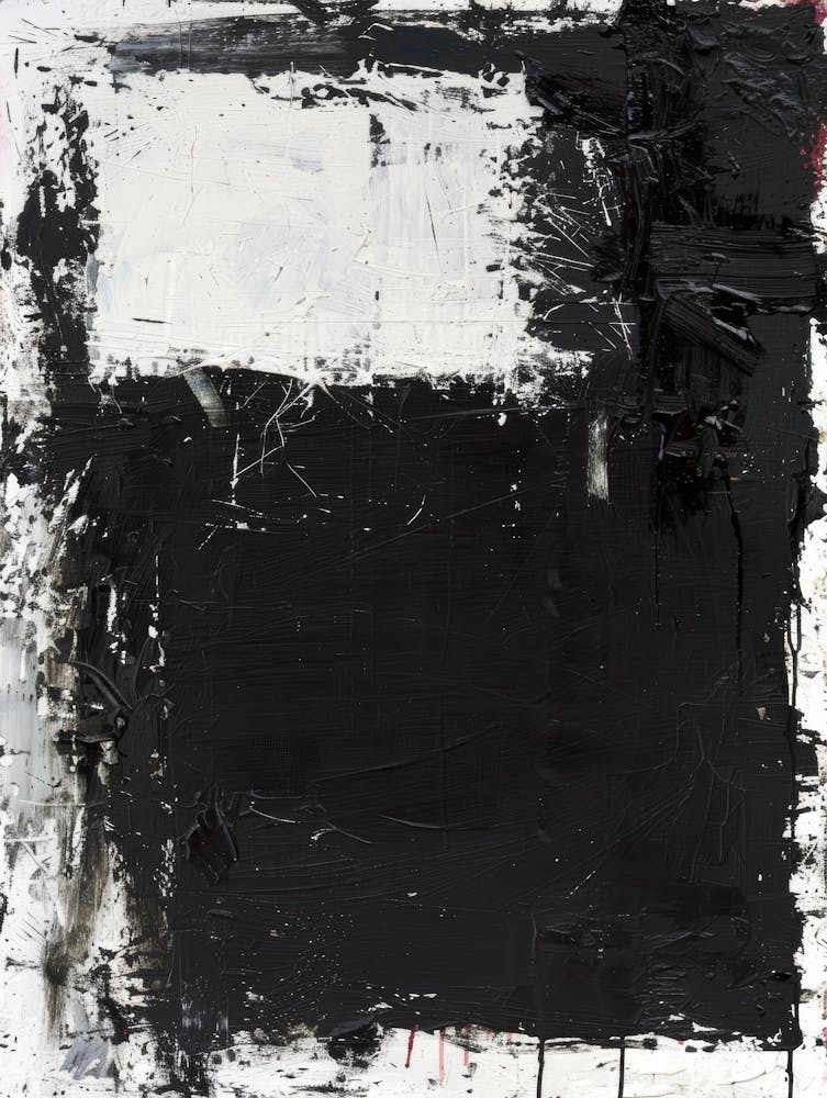 Black And White Abstract Painting 29