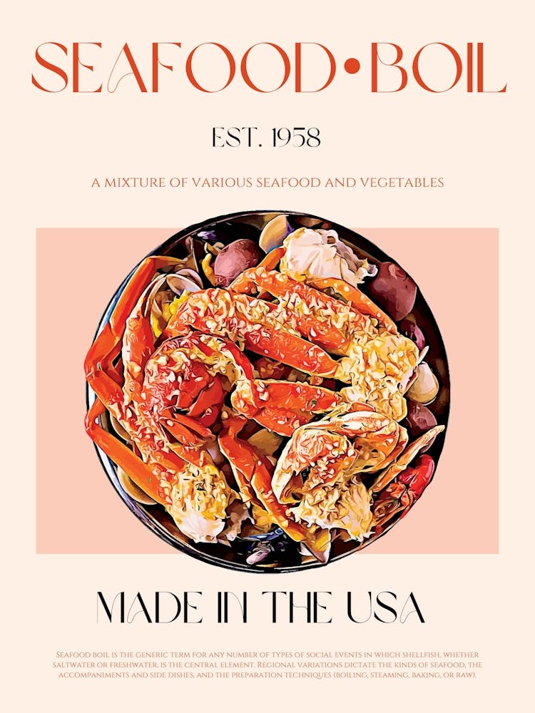 Seafood Boil Mid Century