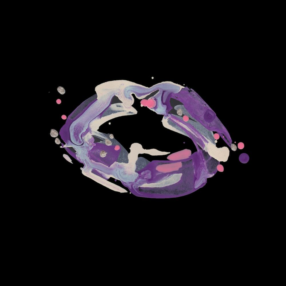 Purple Lips Square