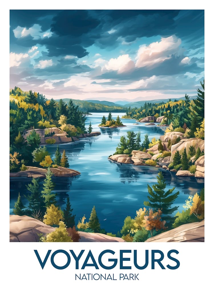 Affiche de voyage Voyageurs National Park