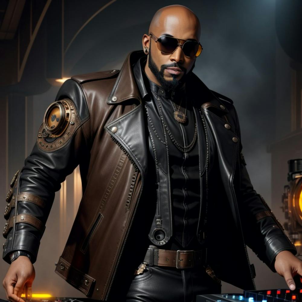 Dj In A Leather Jacket