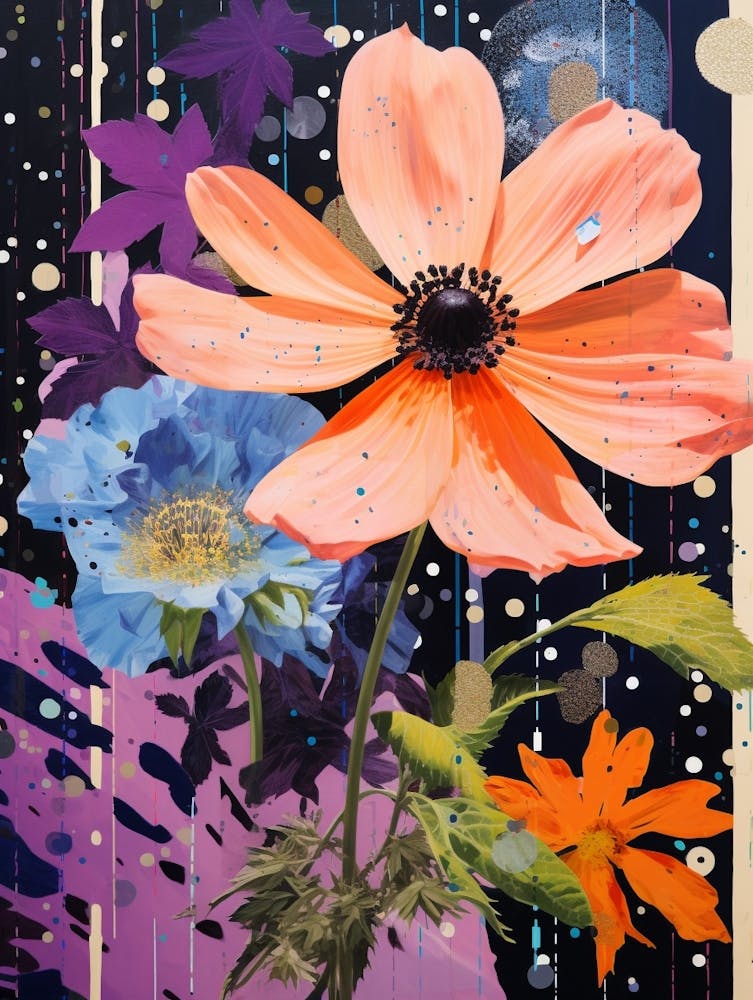 Surreal Florals Cosmos 1 Flower Painting