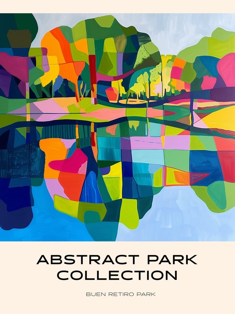 Abstract Park Collection Poster Buen Retiro Park Buenos Aires 3