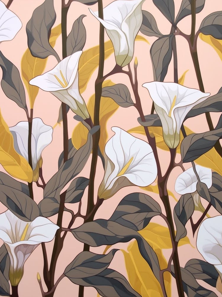 Morning Glory 3 Flower Painting