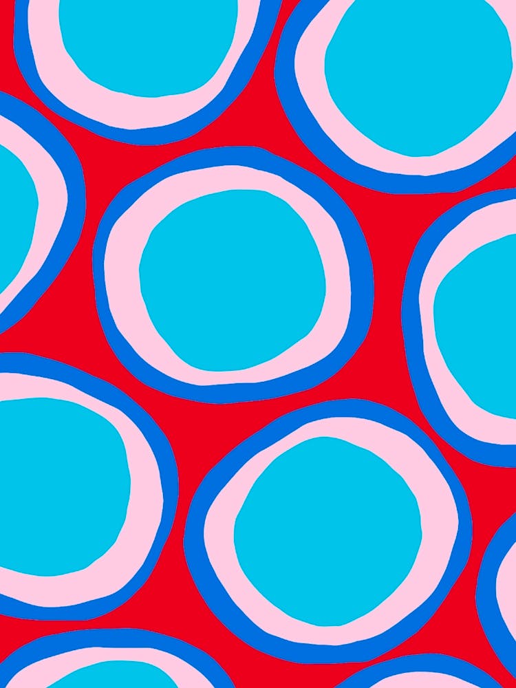 Circles On A Red Background
