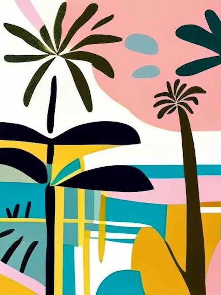 Mauritius Beach Muted Pastel Tropical Destination