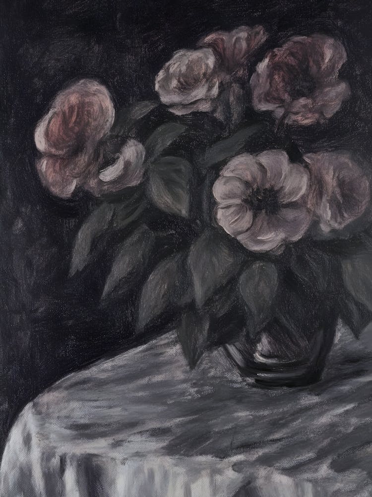 Dark Gothic Flowers In A Vase