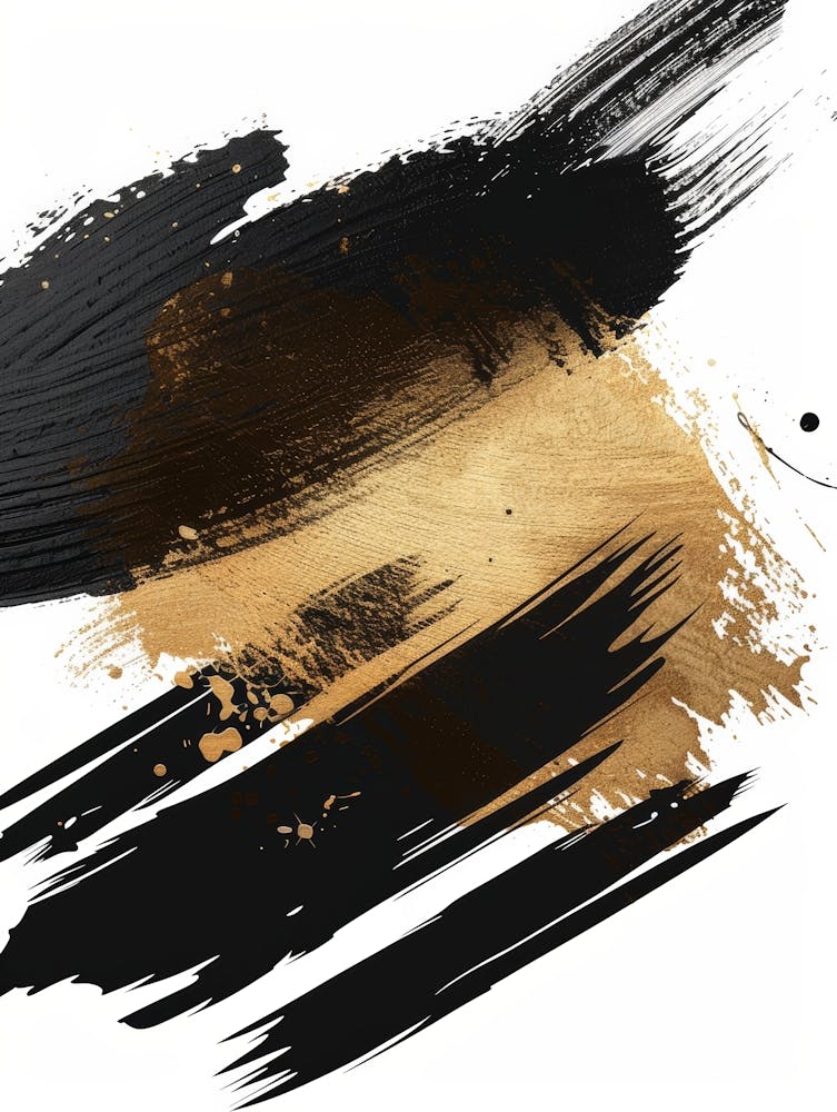 Black And Gold Brush Strokes 11