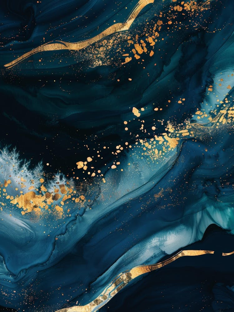 Abstract Of Blue And Gold