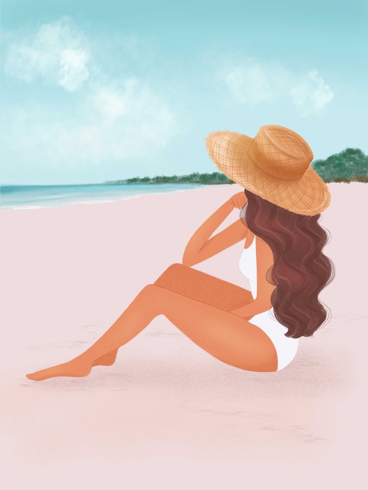 Sun Hat Beach Girl