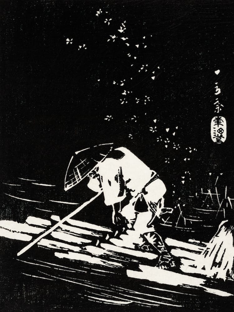 Man Rafting In A River