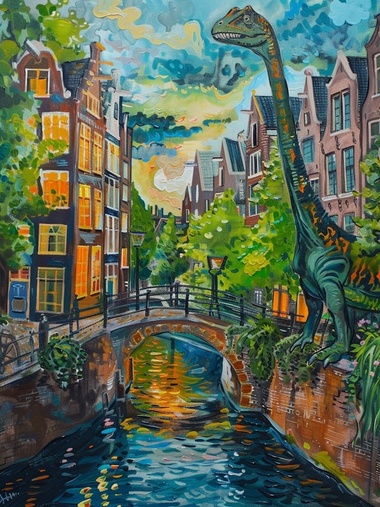 Dinosaur In The Canals Of Amsterdam 1