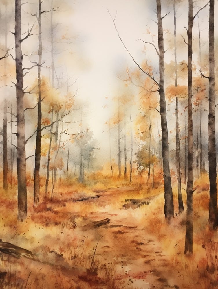 Autumn Forest Landscape Croatan National Forest 1