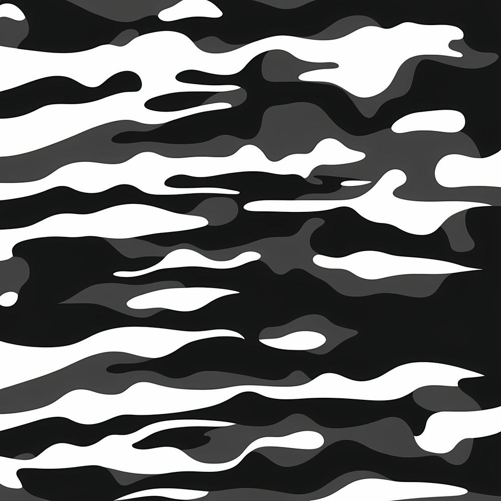 Camouflage Pattern Art, pattern, tile 1, black and white digital art