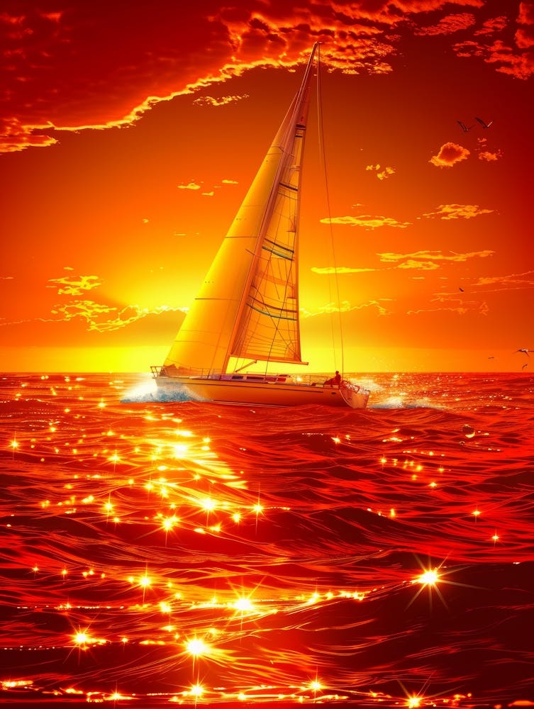 Sailboat At Sunset 27