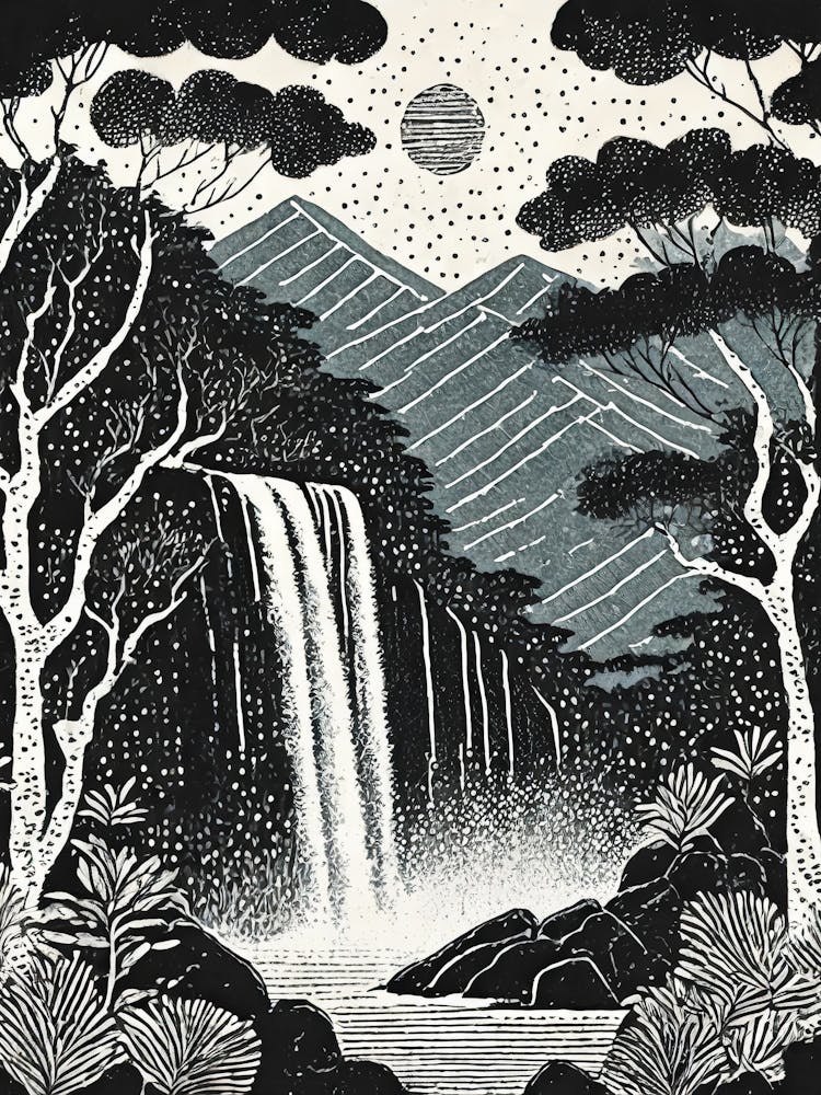 Waterfall In The Forest