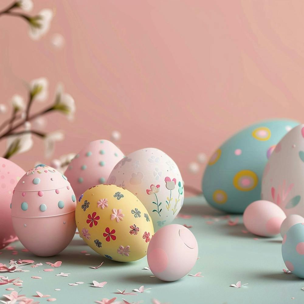 Easter Themed Banner Texture With Pastel Hues 2
