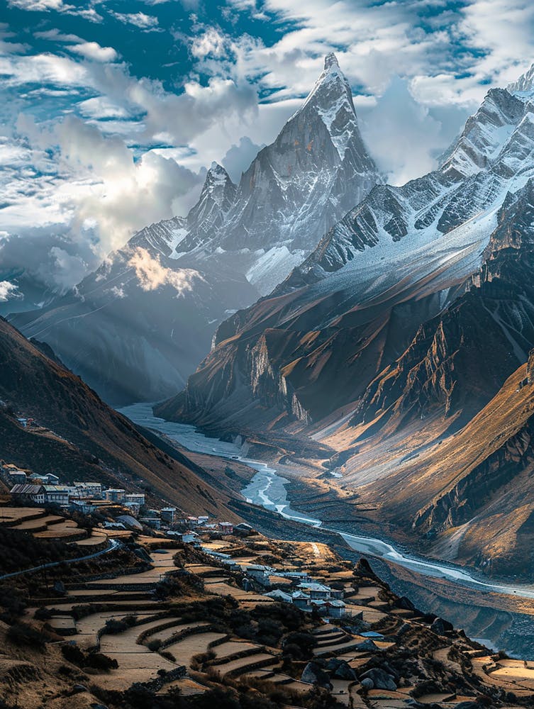 Nepal Mountain Valley