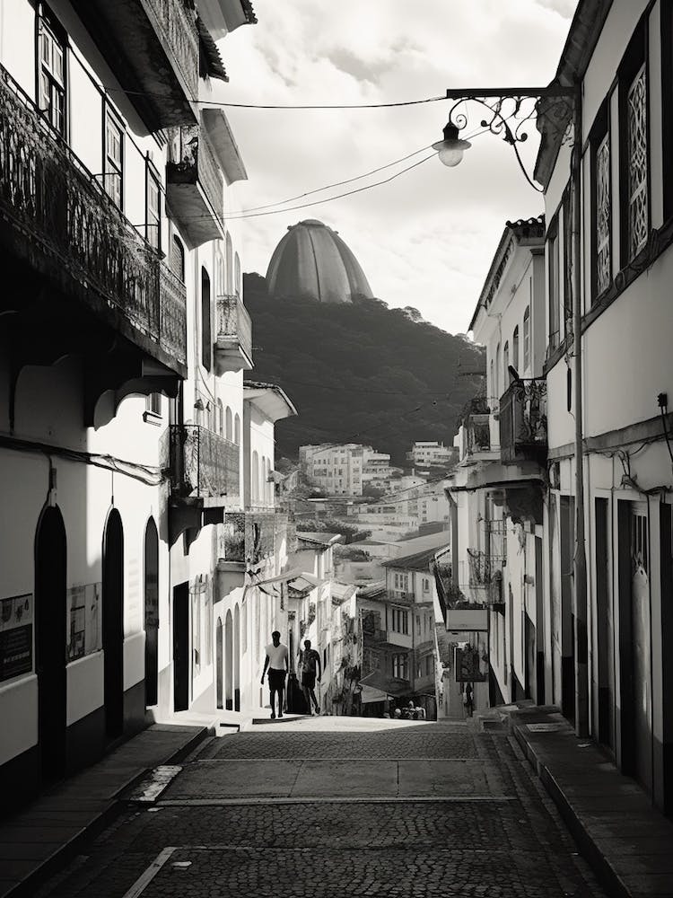Rio De Janeiro, Black And White Analogue Photograph 2