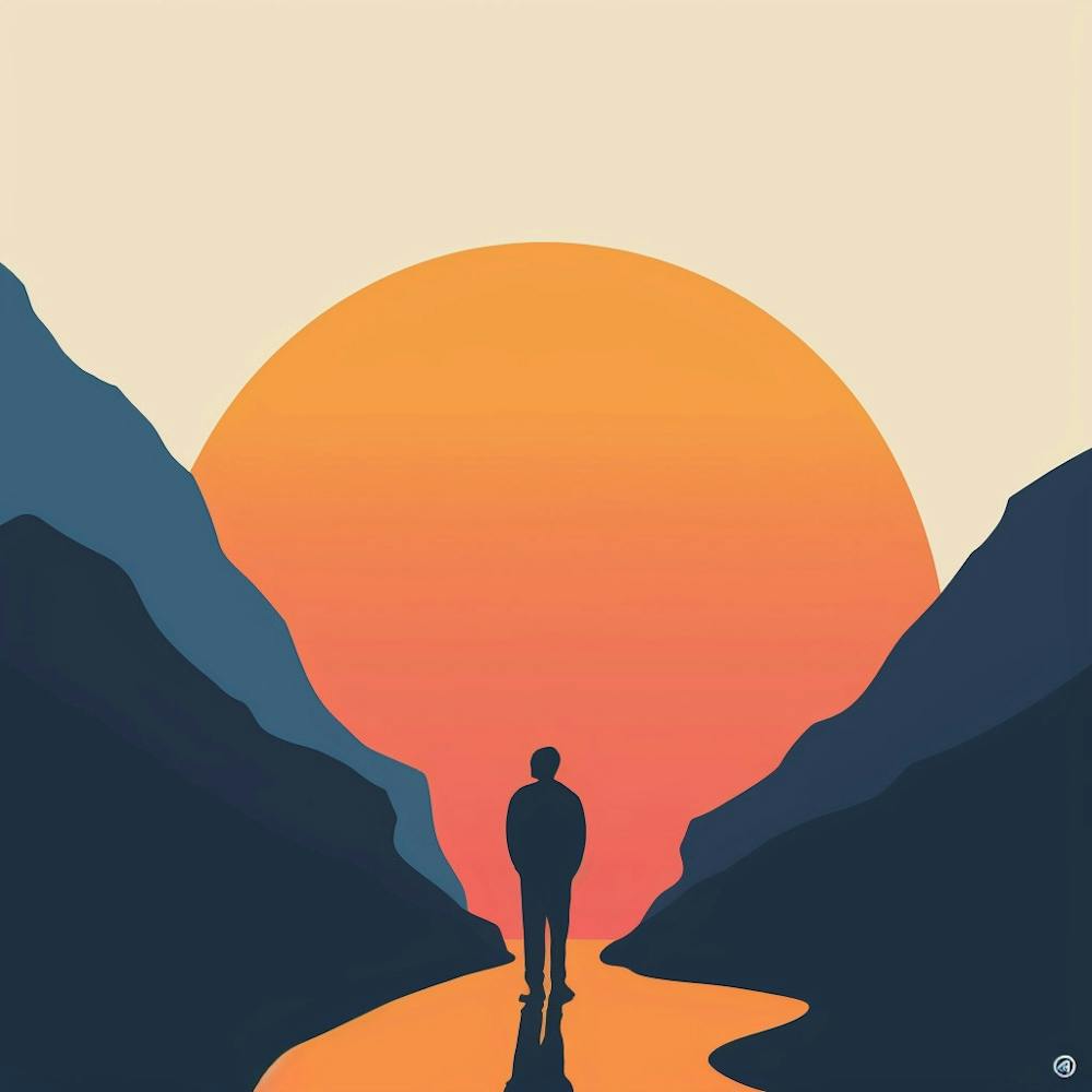 Sunset In The Mountains 1