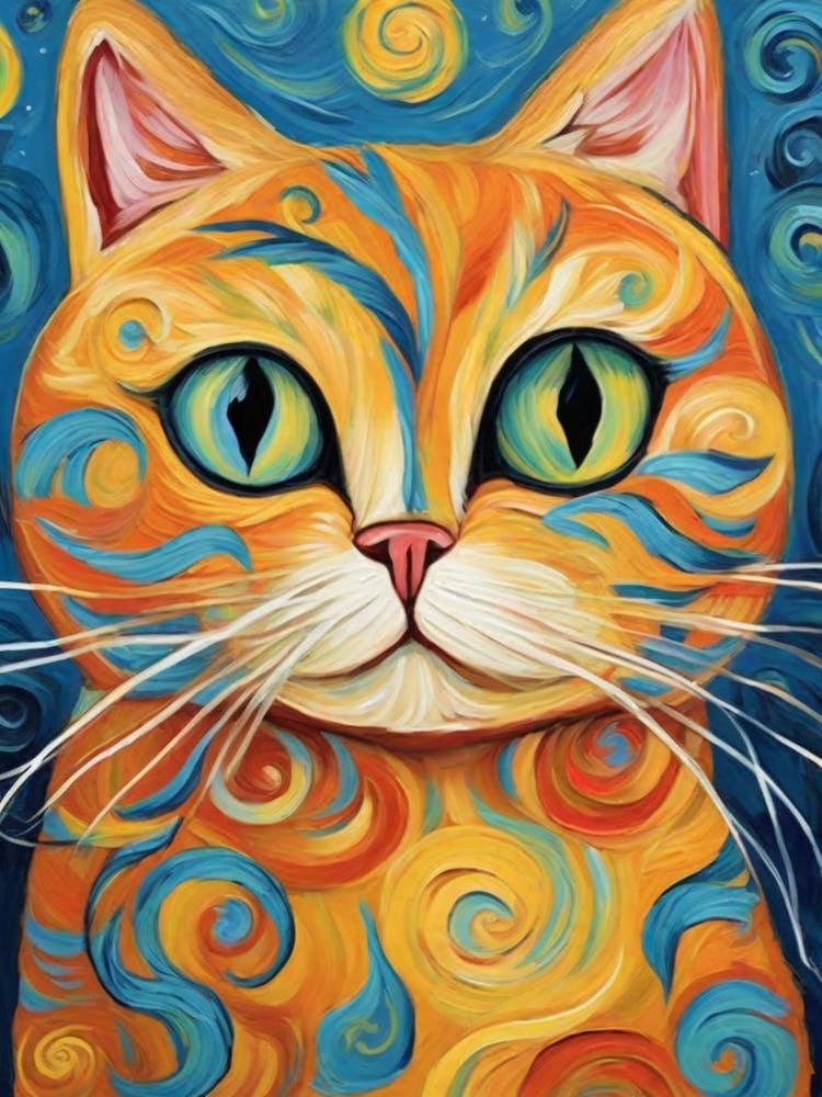 Orange Cat Painting