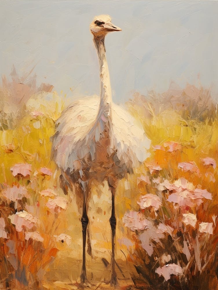 Peinture d'oiseau Autruche 2