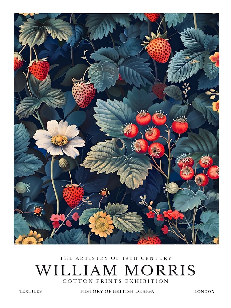 William Morris floral pattern print
