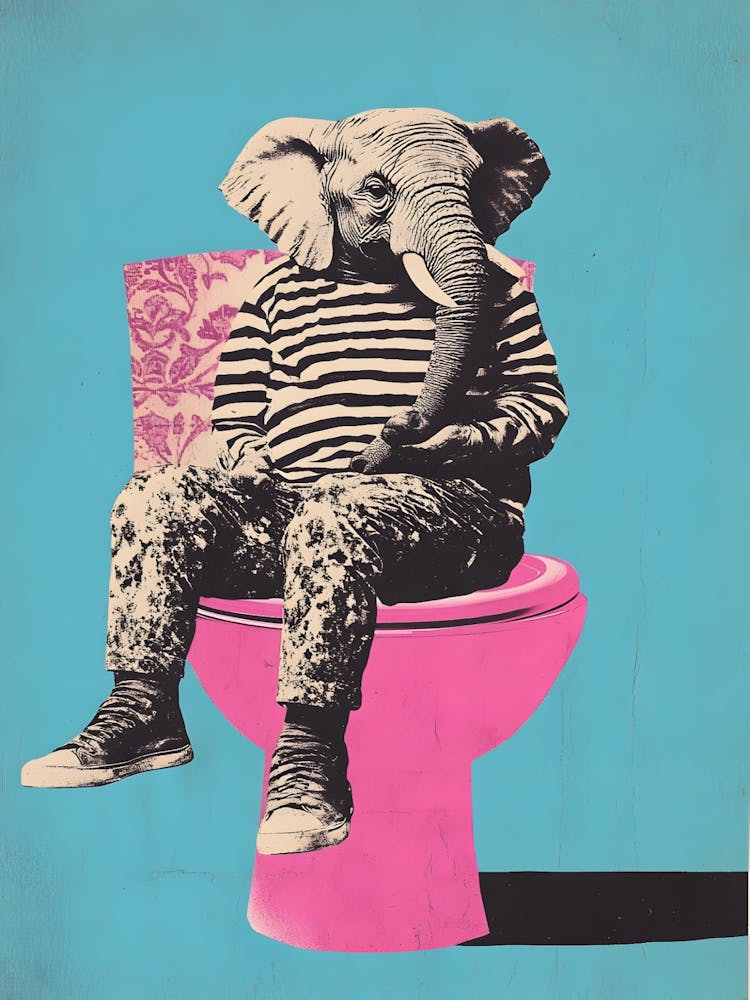 Elephant On A Toilet
