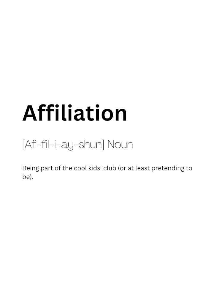 Affiliation Definition Meaning
