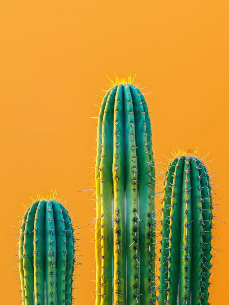 Cactus On A Yellow Background