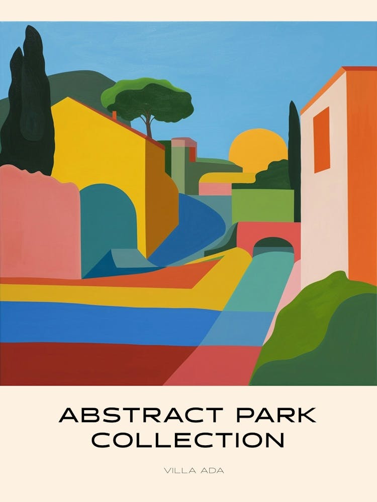 Abstract Park Collection Poster Villa Ada Rome 4