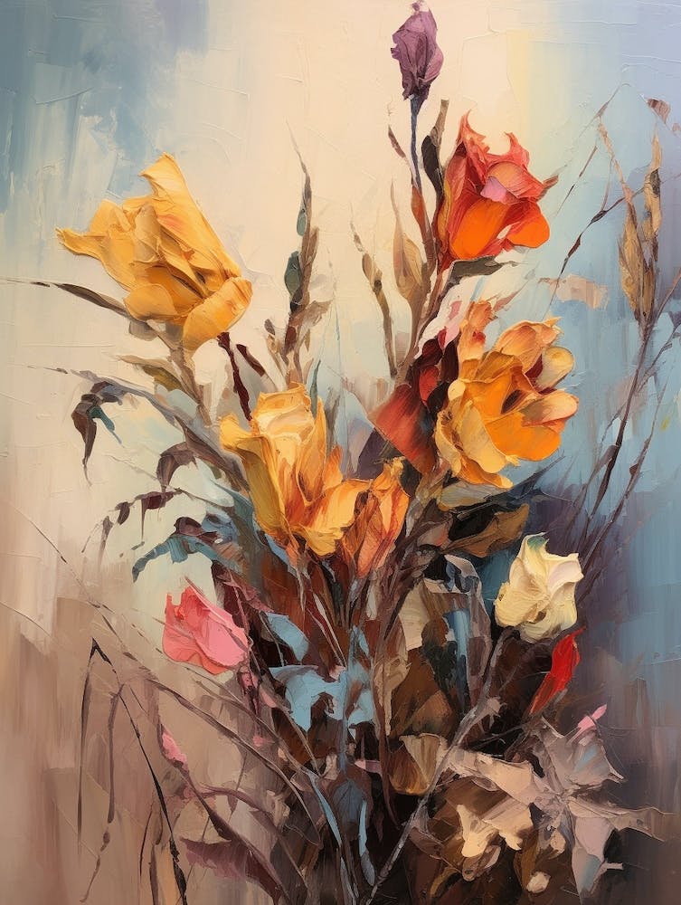 Fall Flower Painting Aconitum 2