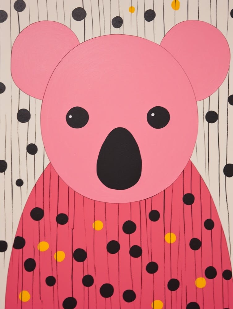 Pink Polka Dot Koala 2