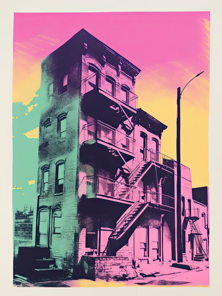 Brooklyn In Risograph Style 2