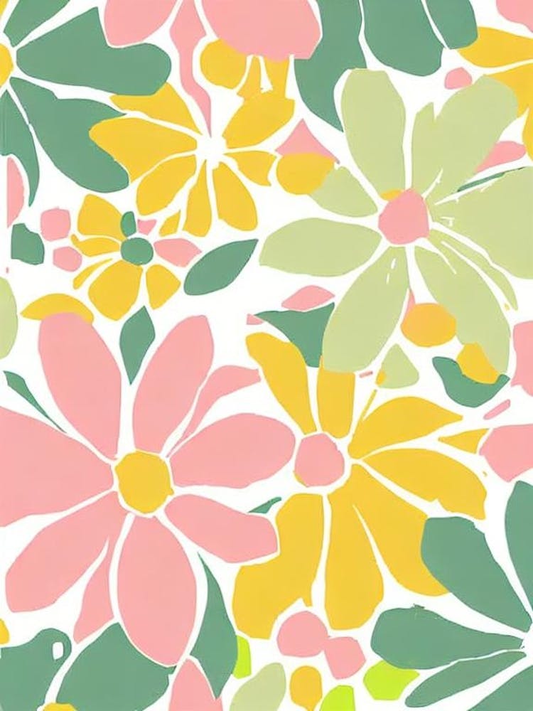 Daisies Pastel Floral 1 Flower