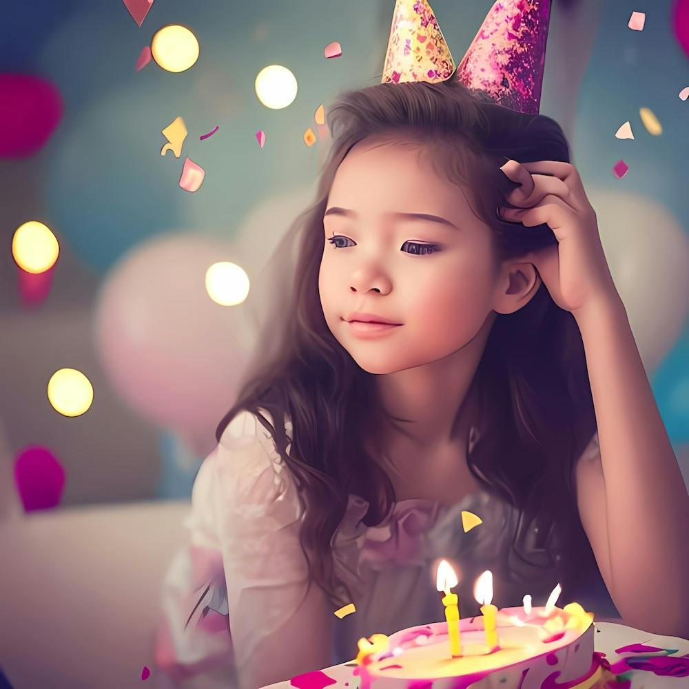 Dreamy birthday girl