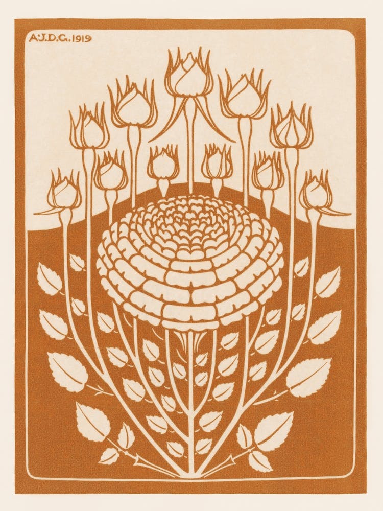 Rose Bush In Orange, Julie De Graag