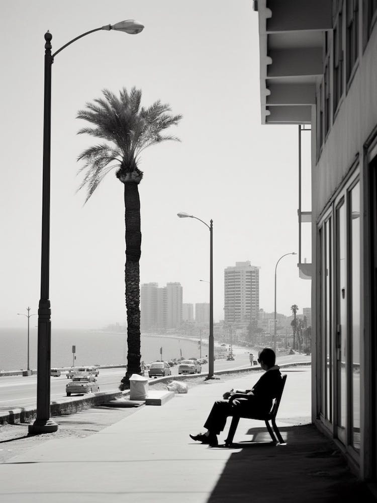 Haifa, Israel, Mediterranean Black And White Photography Analogue 3