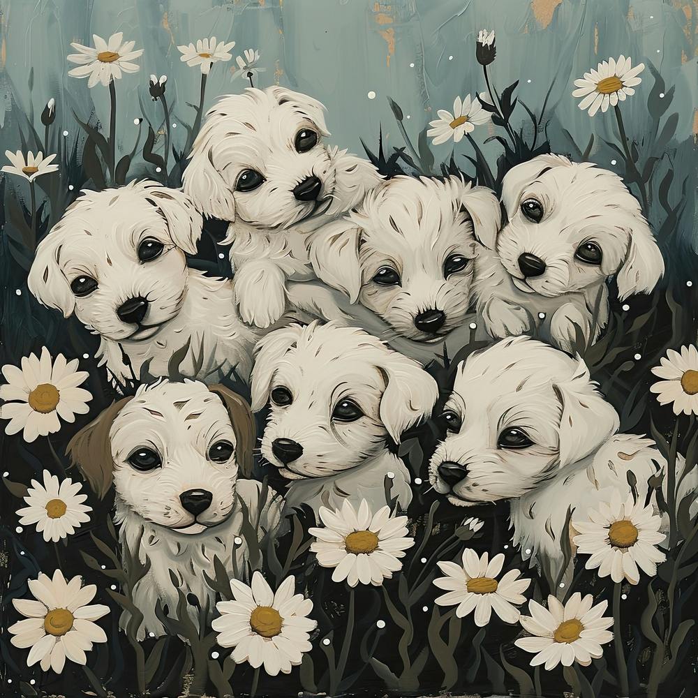 Puppies Fairycore Painting 3