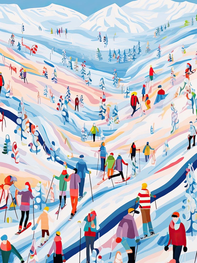 Are, Sweden, Ski Resort Illustration 2