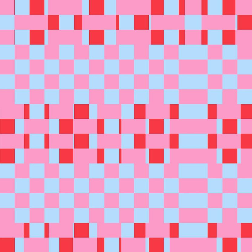Weave Pink Blue Square