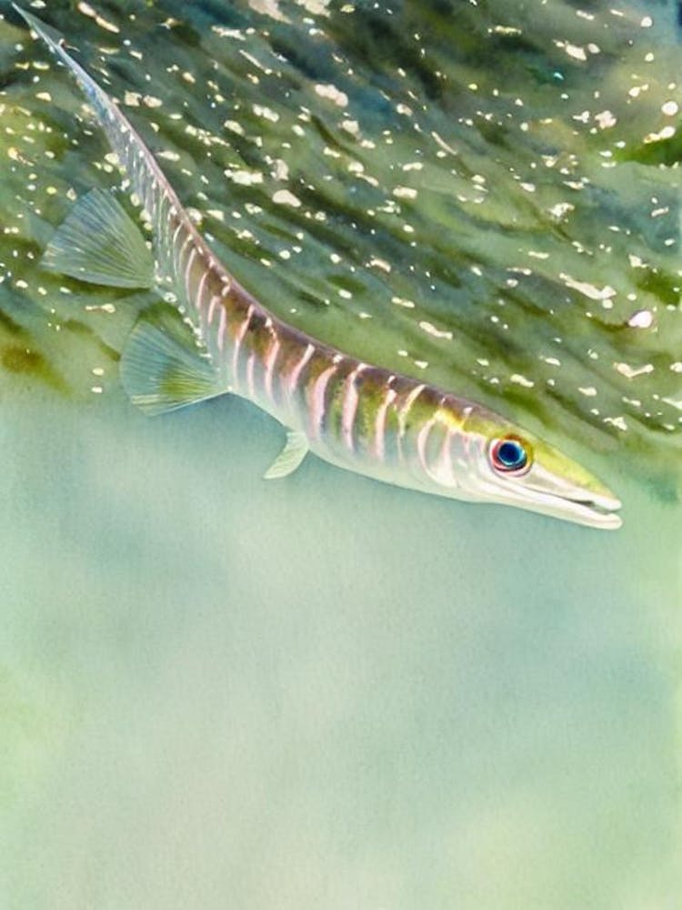 Aquarelle de Poisson-aiguille style conte de fées