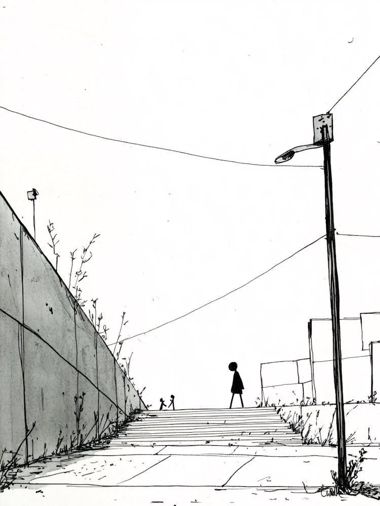 Girl Walking Down The Street