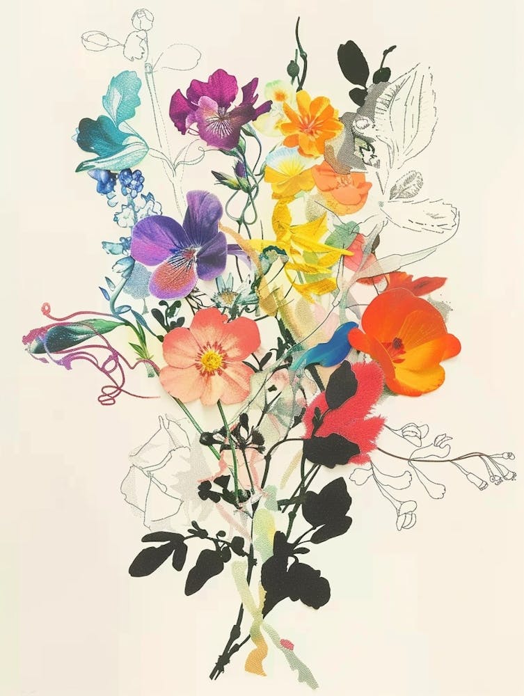 Snapdragon 3 Collage Flower Bouquet