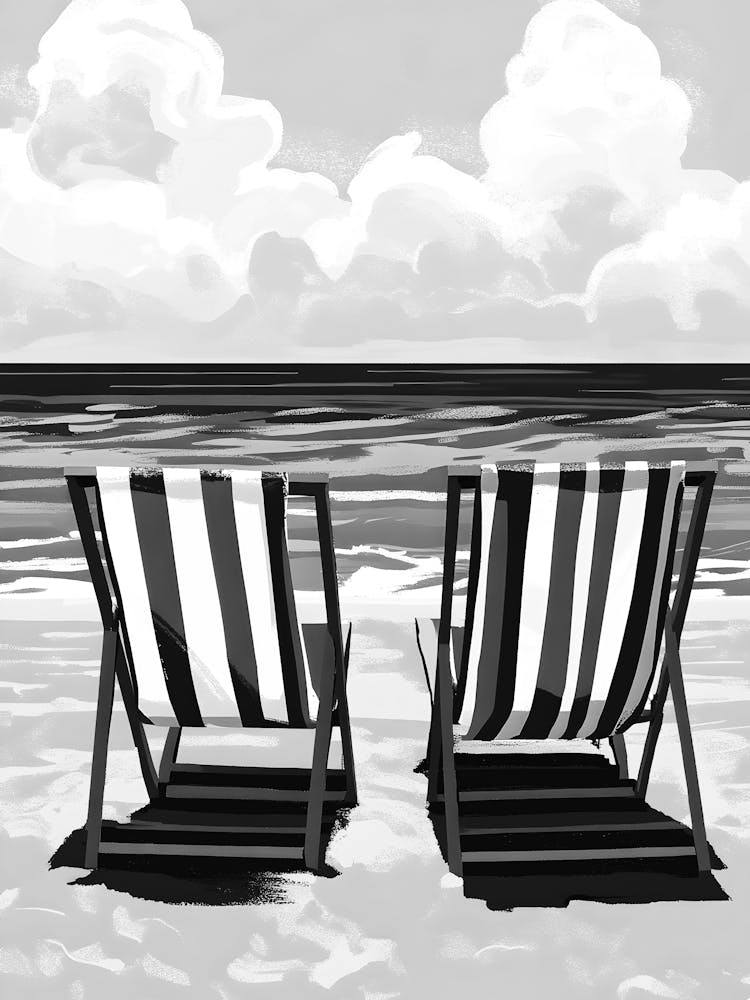 Black And White Beach Chairs