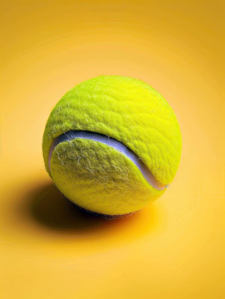 Lush Green Court Tennis Ball