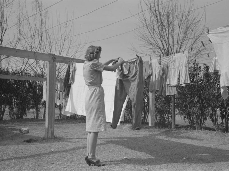 Washday At The Fsa (Farm Security Administration) Camelback Farms, Phoenix, Arizona By Russell Lee