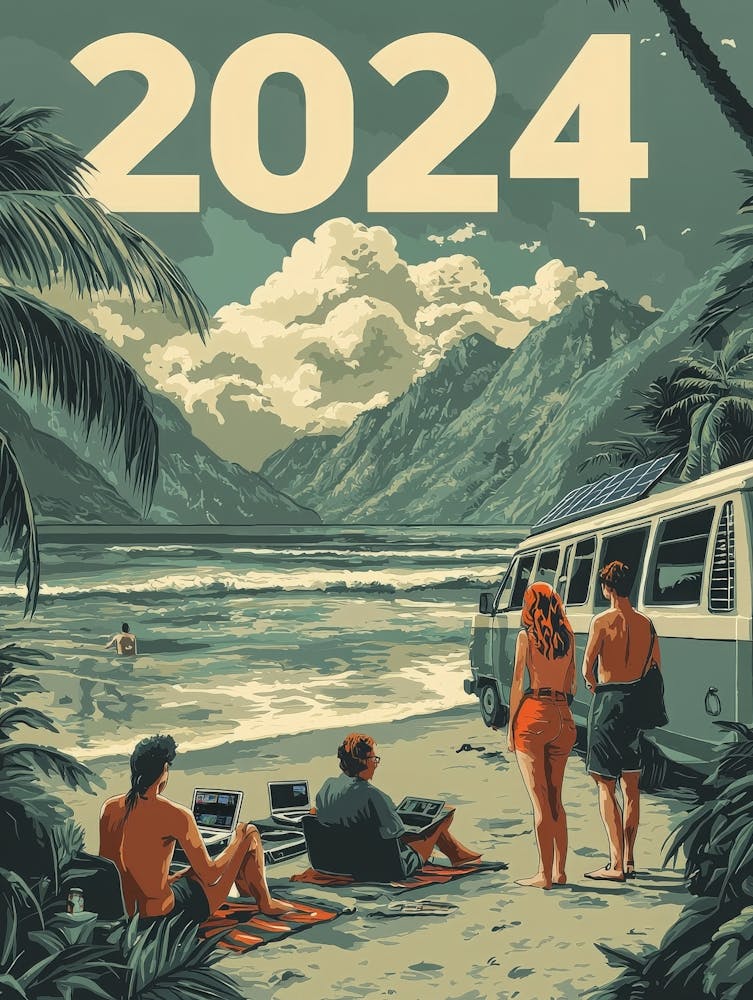 Aihrgdesign A Lifestyle Poster Celebrating The Digital Nomad
